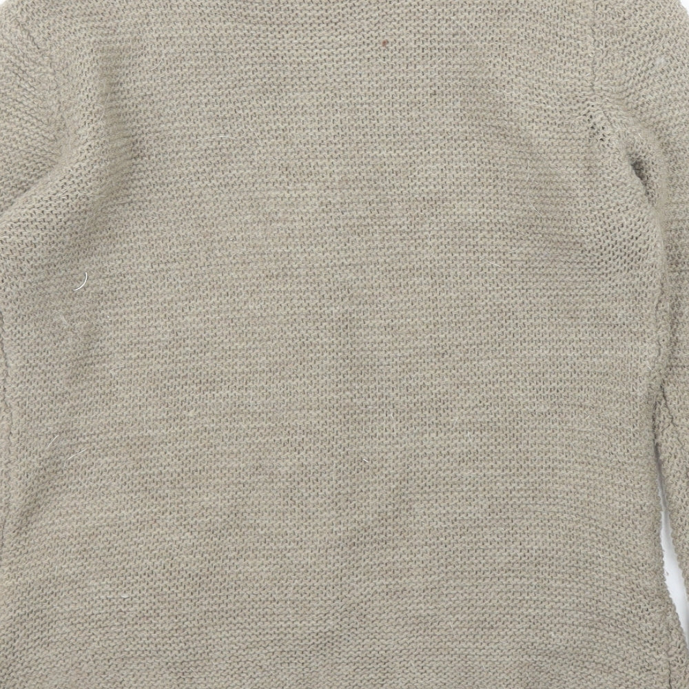 H Trend Womens Beige   Cardigan Jumper Size S