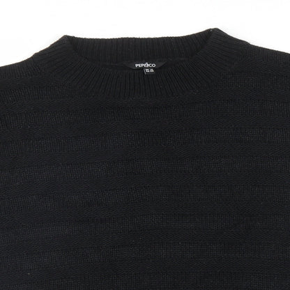 Womens UK Size 12 Pep&Co Black Pullover Jumper