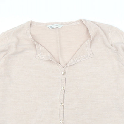 BHS Womens Beige   Cardigan Jumper Size 16
