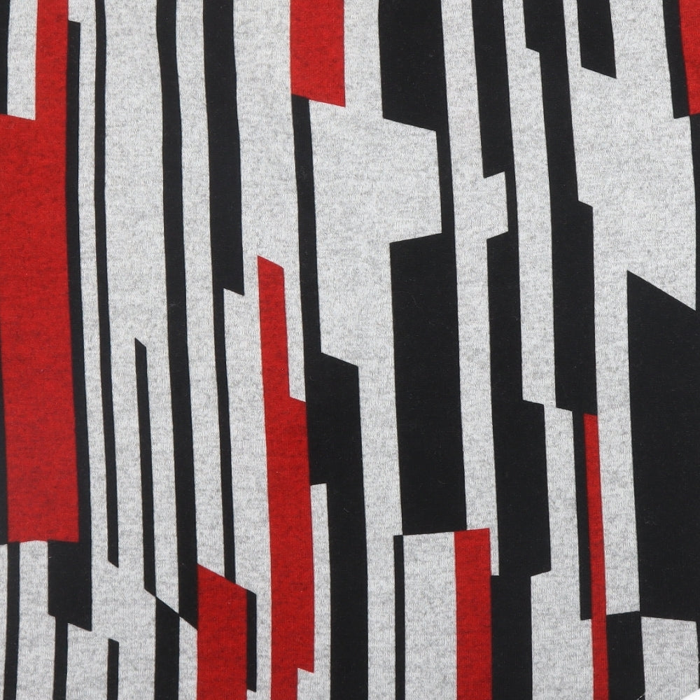 Autonomy Womens Grey Striped  Basic Blouse Size 12