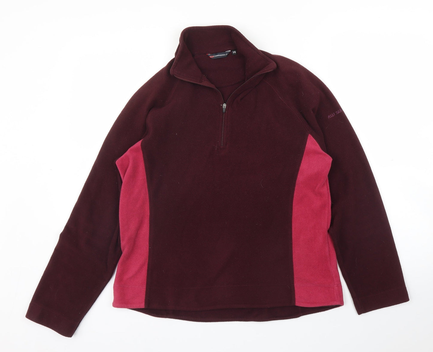 Campagnolo Womens Purple  Fleece Pullover Jumper Size 12