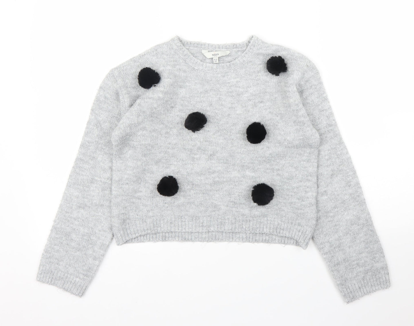 Evie Girls Grey   Pullover Jumper Size 11 Years