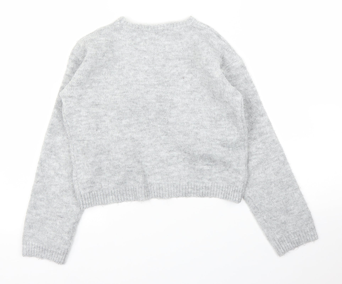 Evie Girls Grey   Pullover Jumper Size 11 Years