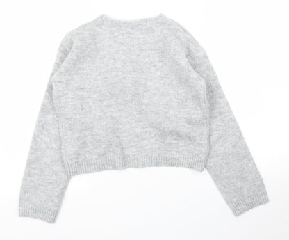 Evie Girls Grey   Pullover Jumper Size 11 Years