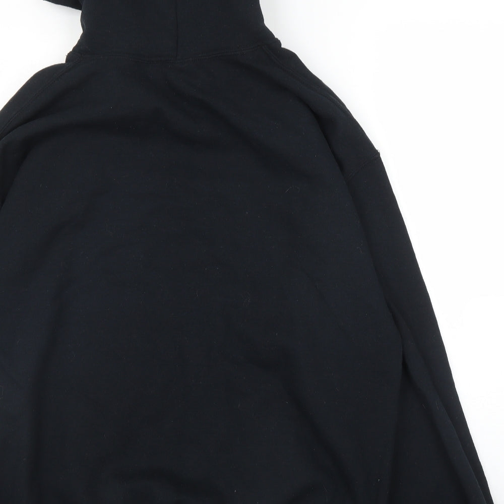 Mens UK Size M Gildan Black Pullover Hoodie