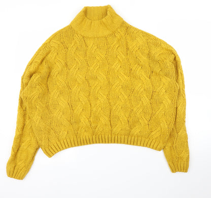 Womens UK Size 14 M&Co Yellow Pullover Jumper