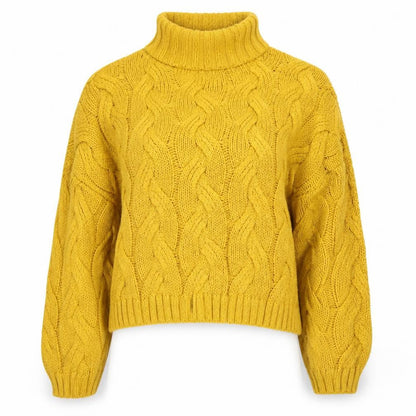 Womens UK Size 14 M&Co Yellow Pullover Jumper