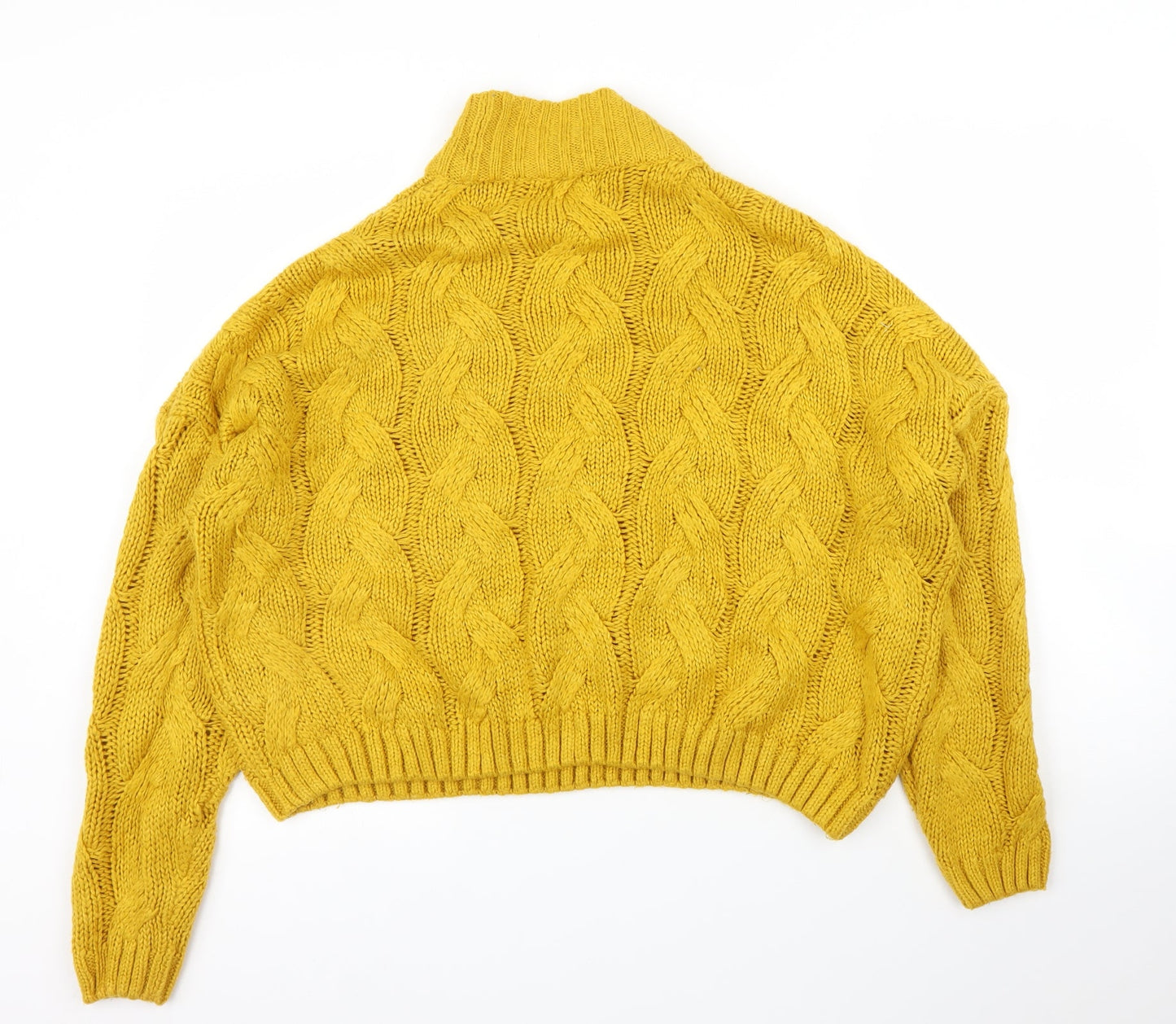 Womens UK Size 14 M&Co Yellow Pullover Jumper