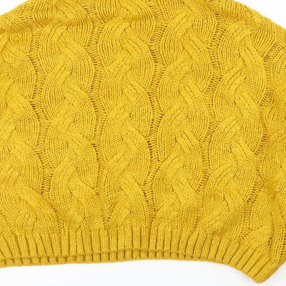 Womens UK Size 14 M&Co Yellow Pullover Jumper
