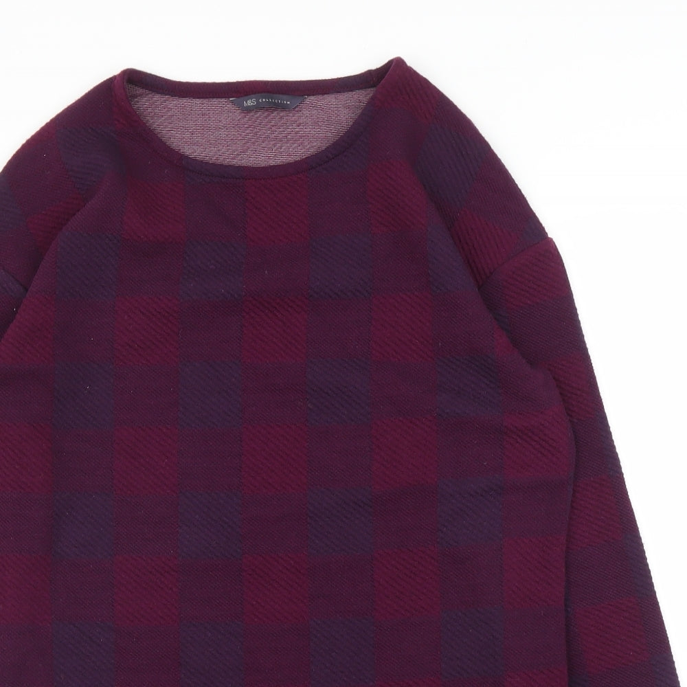 Womens UK Size 10 M&S Purple Pullover Jumper
