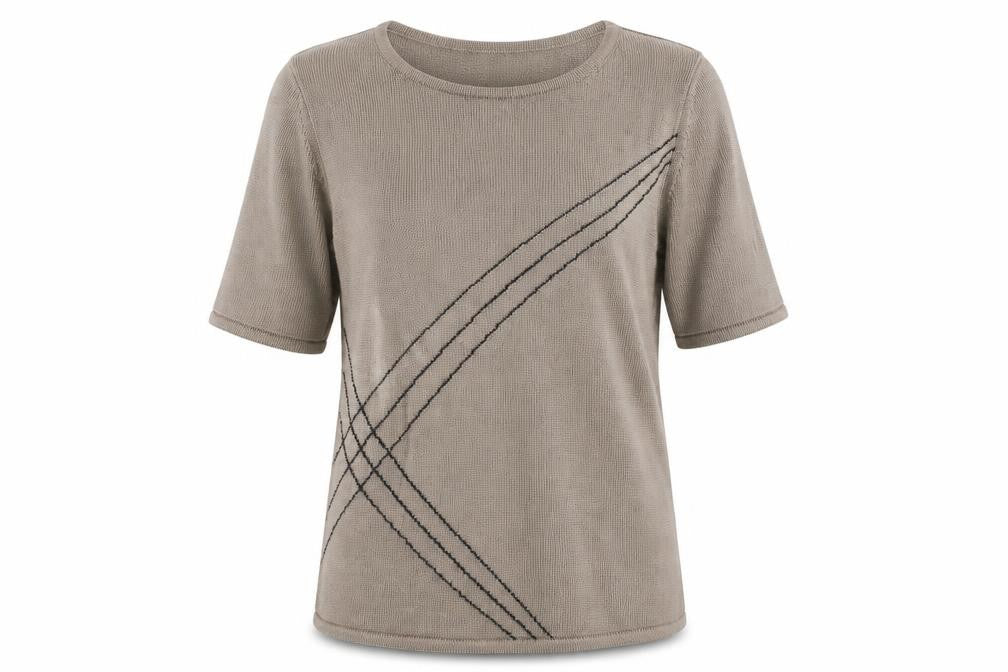 Womens UK Size 12 BHS Brown Basic T-Shirt