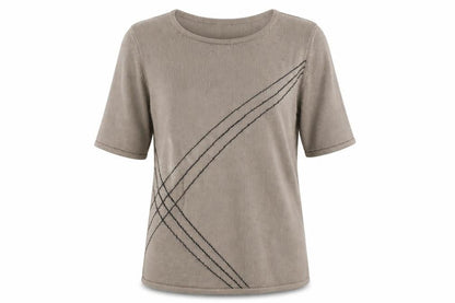 Womens UK Size 12 BHS Brown Basic T-Shirt