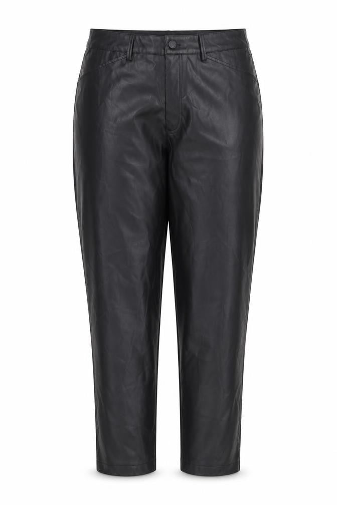 Front view of F&F women’s black trousers, size UK 14, 27-inch leg