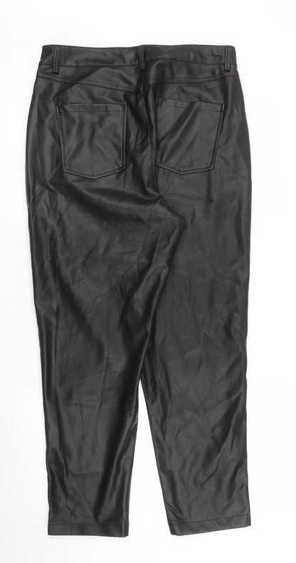 F&F Womens Black   Trousers  Size 14 L27 in