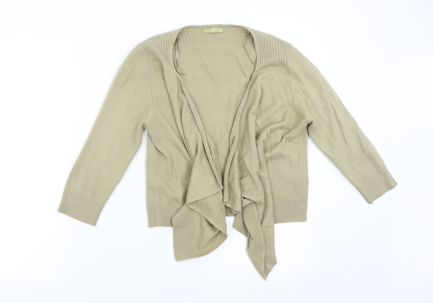 TU Womens Gold  Knit Cardigan Jumper Size 10
