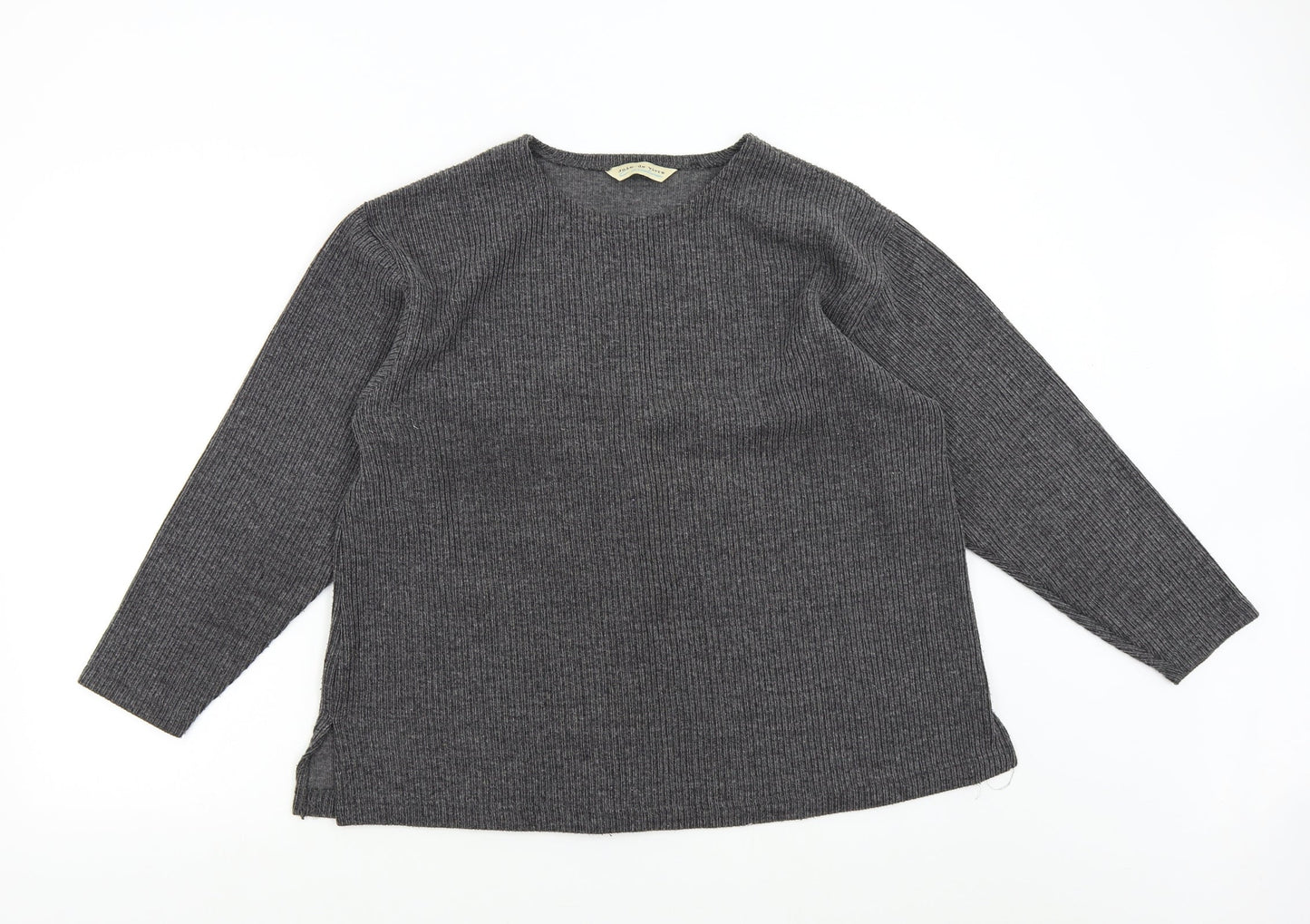 Womens UK Size M Joie de Vivre Grey Pullover Jumper