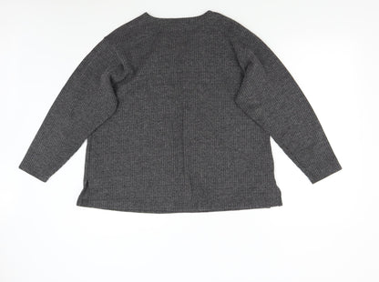 Womens UK Size M Joie de Vivre Grey Pullover Jumper