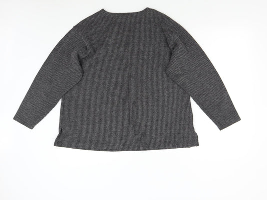 Womens UK Size M Joie de Vivre Grey Pullover Jumper