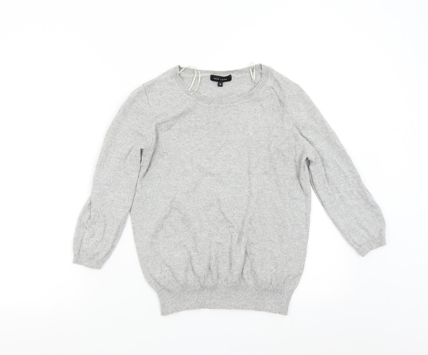 Womens UK Size 12 New Look Grey Pullover Jumper