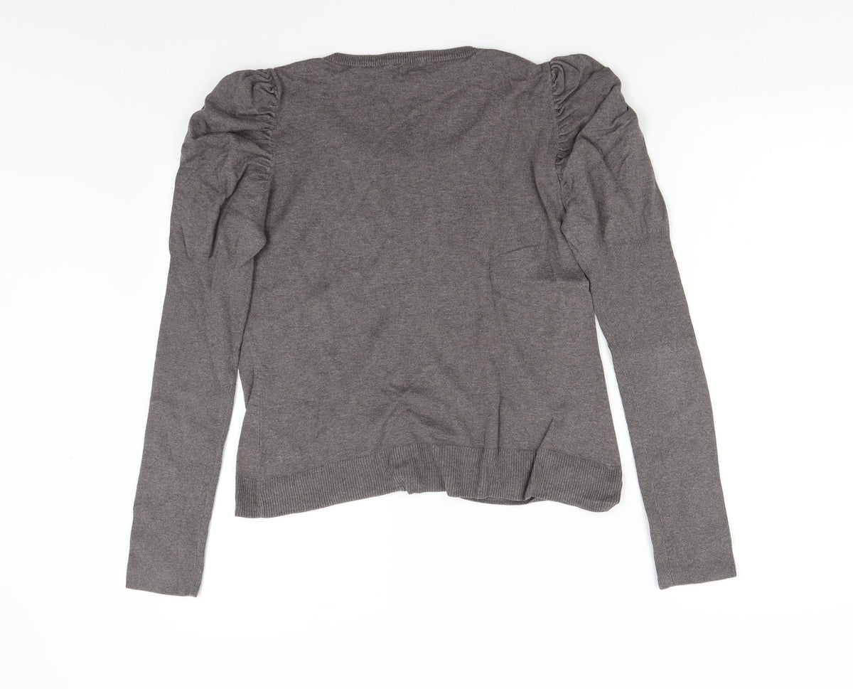 H&M Womens Grey  Knit Pullover Jumper Size M