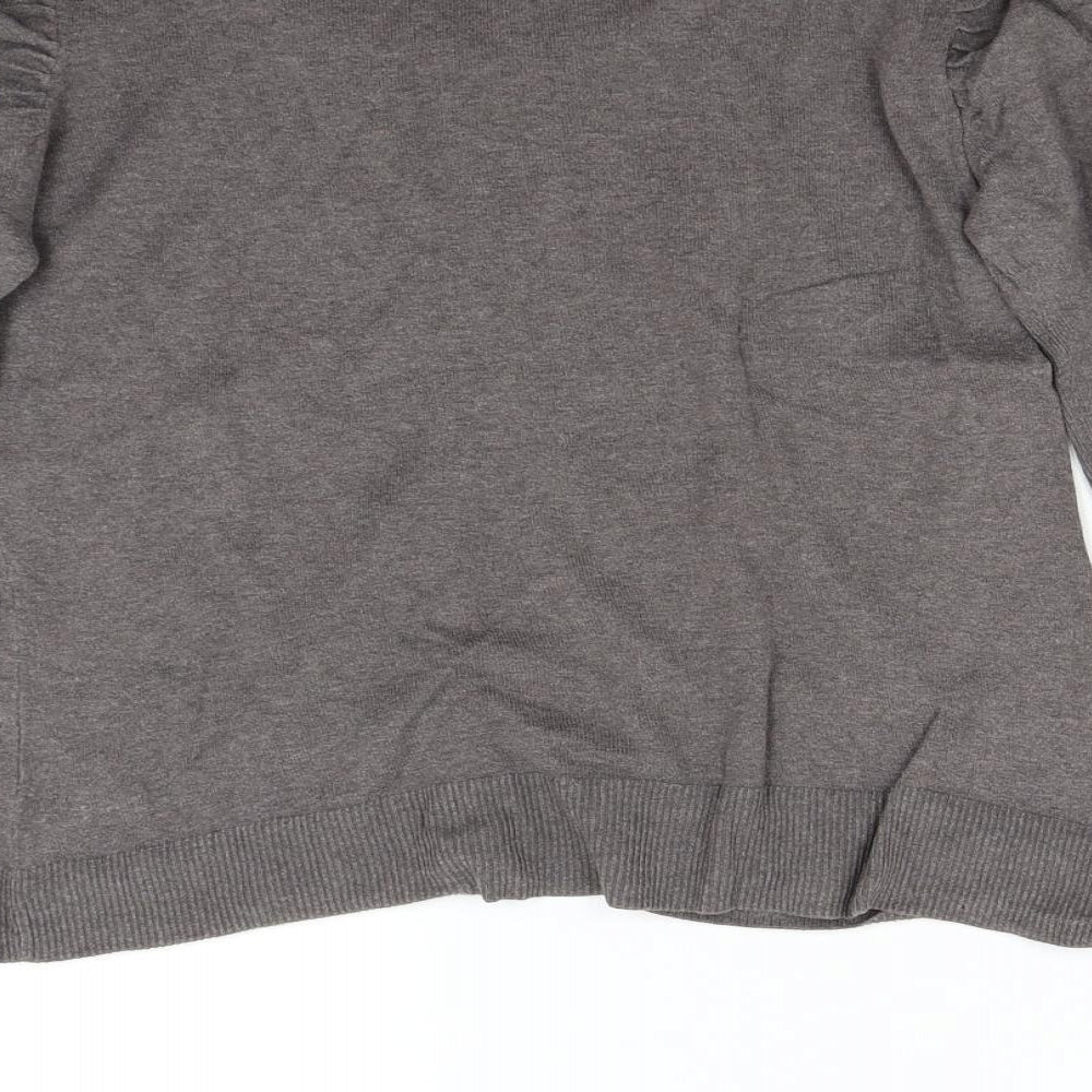 H&M Womens Grey  Knit Pullover Jumper Size M