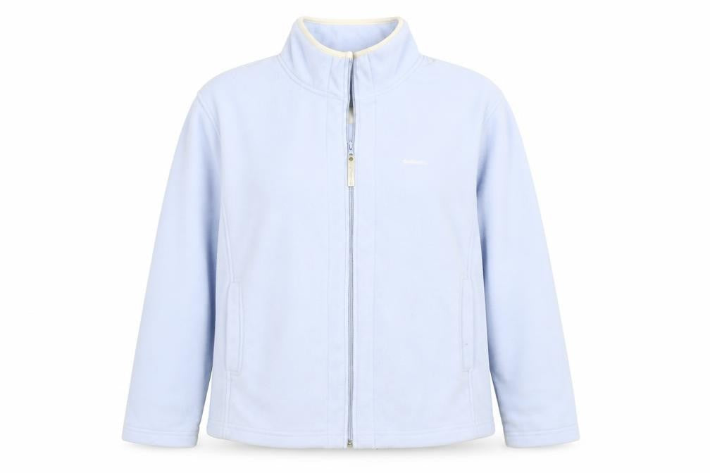 Front view of Authentic women’s blue fleece jacket, size 2XL