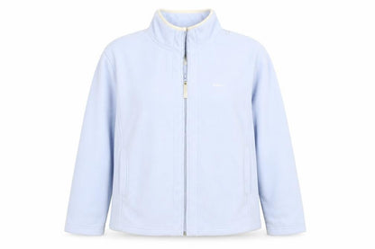 Front view of Authentic women’s blue fleece jacket, size 2XL