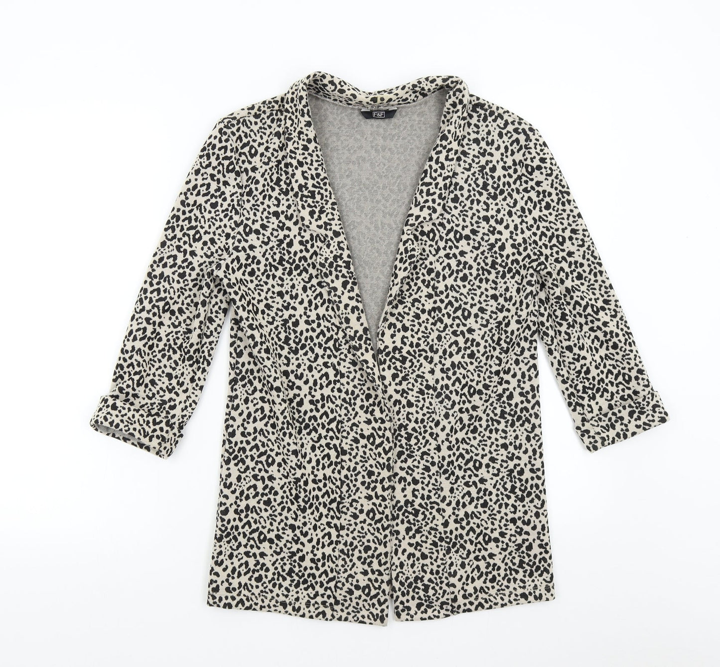 F&F Womens Multicoloured Animal Print  Jacket Blazer Size 6
