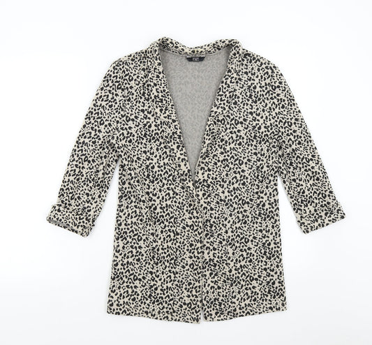 F&F Womens Multicoloured Animal Print  Jacket Blazer Size 6