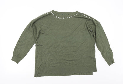 Womens UK Size 14 Bonmarché Green Pullover Jumper