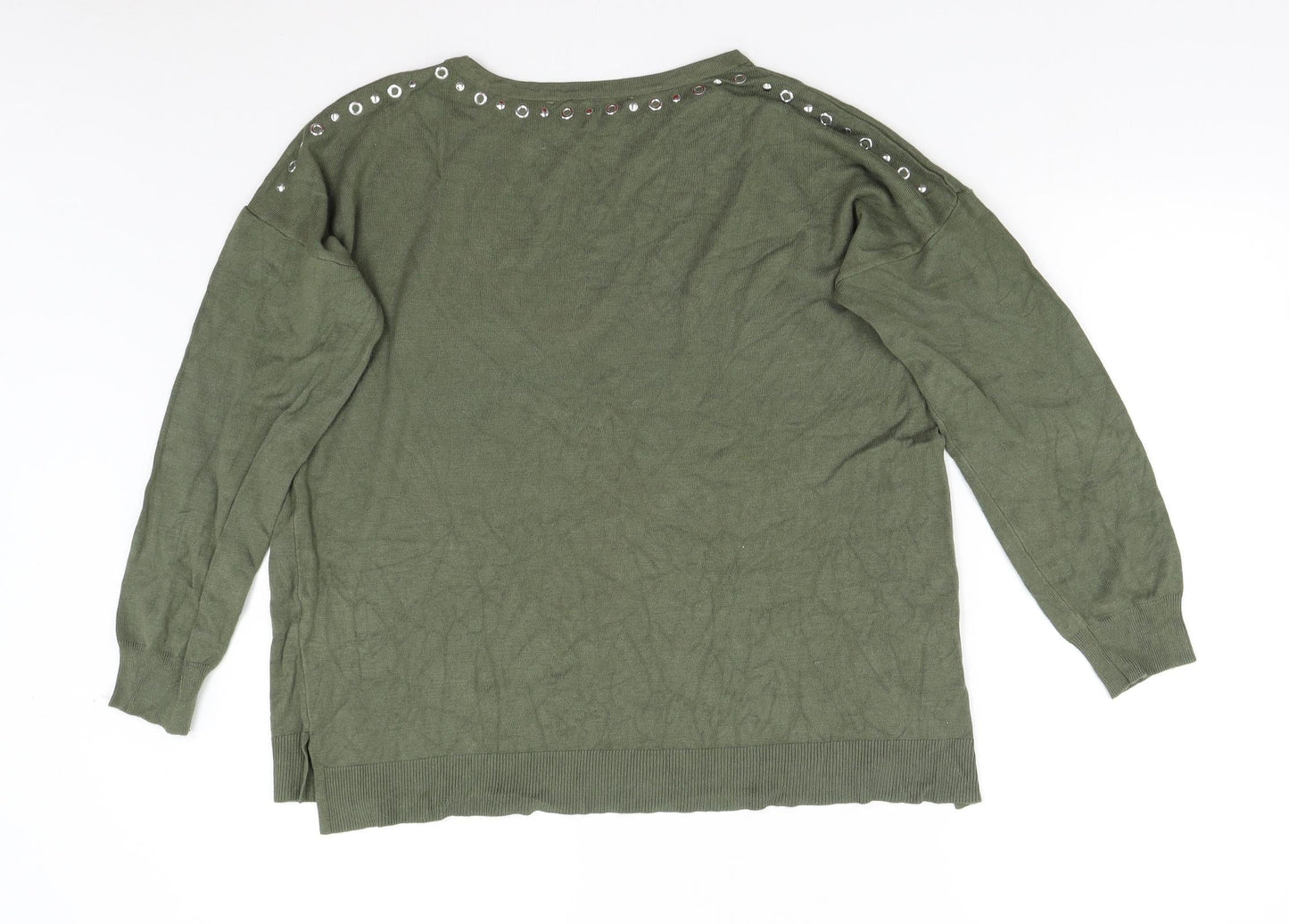 Womens UK Size 14 Bonmarché Green Pullover Jumper