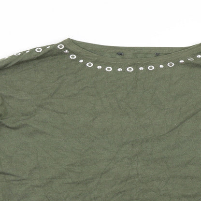 Womens UK Size 14 Bonmarché Green Pullover Jumper
