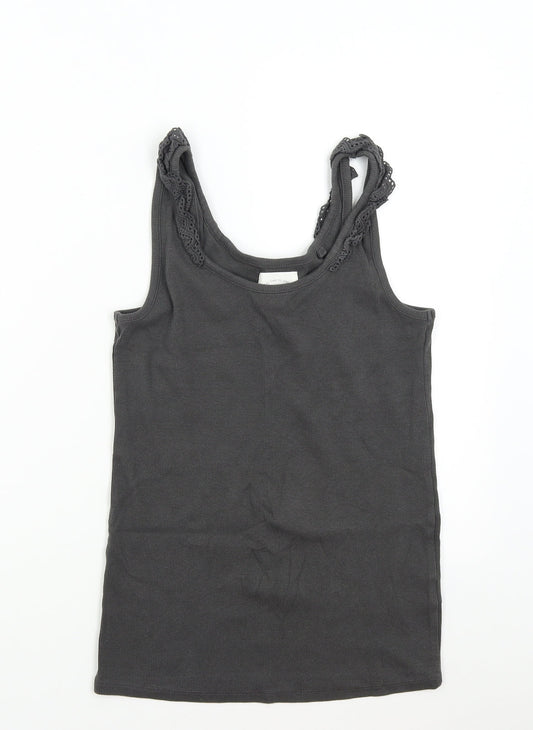 Womens UK Size 10 NEXT Grey Basic Tank