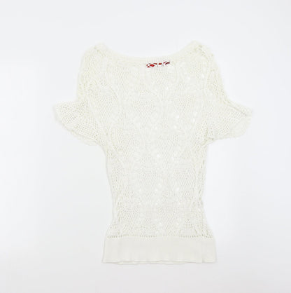 Influence Womens Ivory   Pullover Jumper Size M