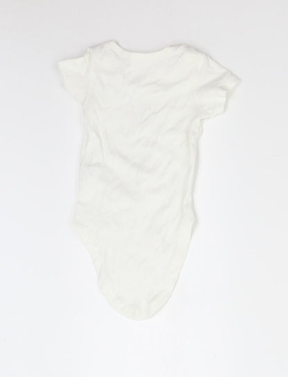M&S Baby White   Babygrow One-Piece Size 6-9 Months  - Saturday