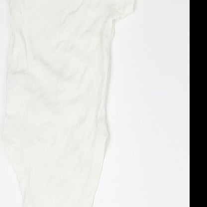 M&S Baby White   Babygrow One-Piece Size 6-9 Months  - Saturday