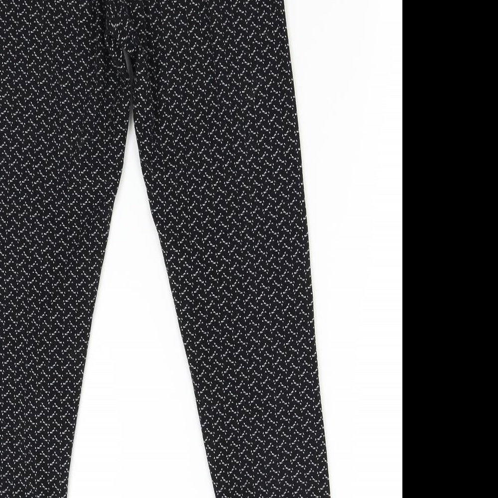 Primark Womens Black Geometric   Pyjama Pants Size 8