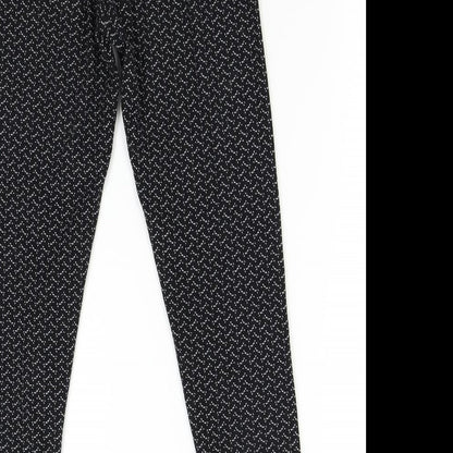 Primark Womens Black Geometric   Pyjama Pants Size 8