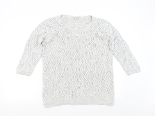 BHS Womens Grey  Knit Pullover Jumper Size 16