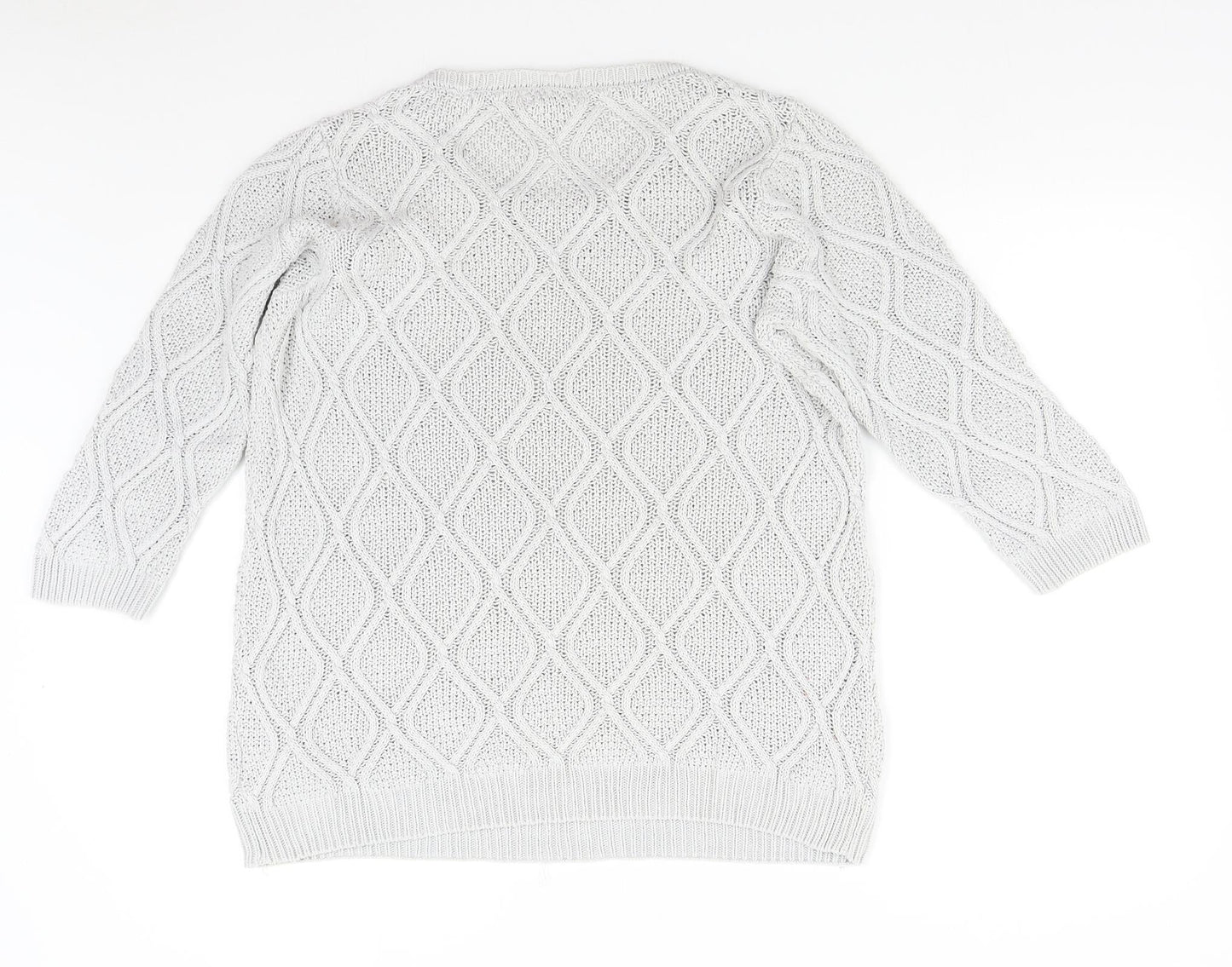 BHS Womens Grey  Knit Pullover Jumper Size 16