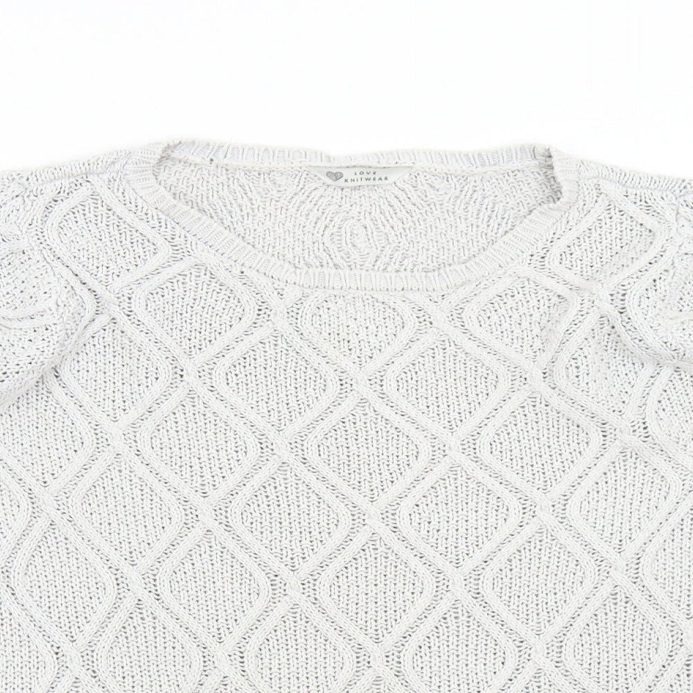 BHS Womens Grey  Knit Pullover Jumper Size 16