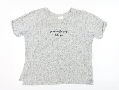 Womens UK Size L Matalan Grey Basic T-Shirt
