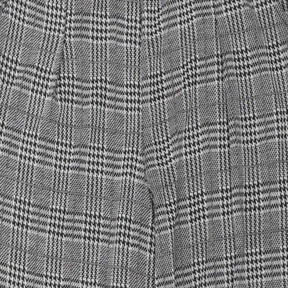 Image Womens Grey Check  Cropped Trousers Size 32 in
