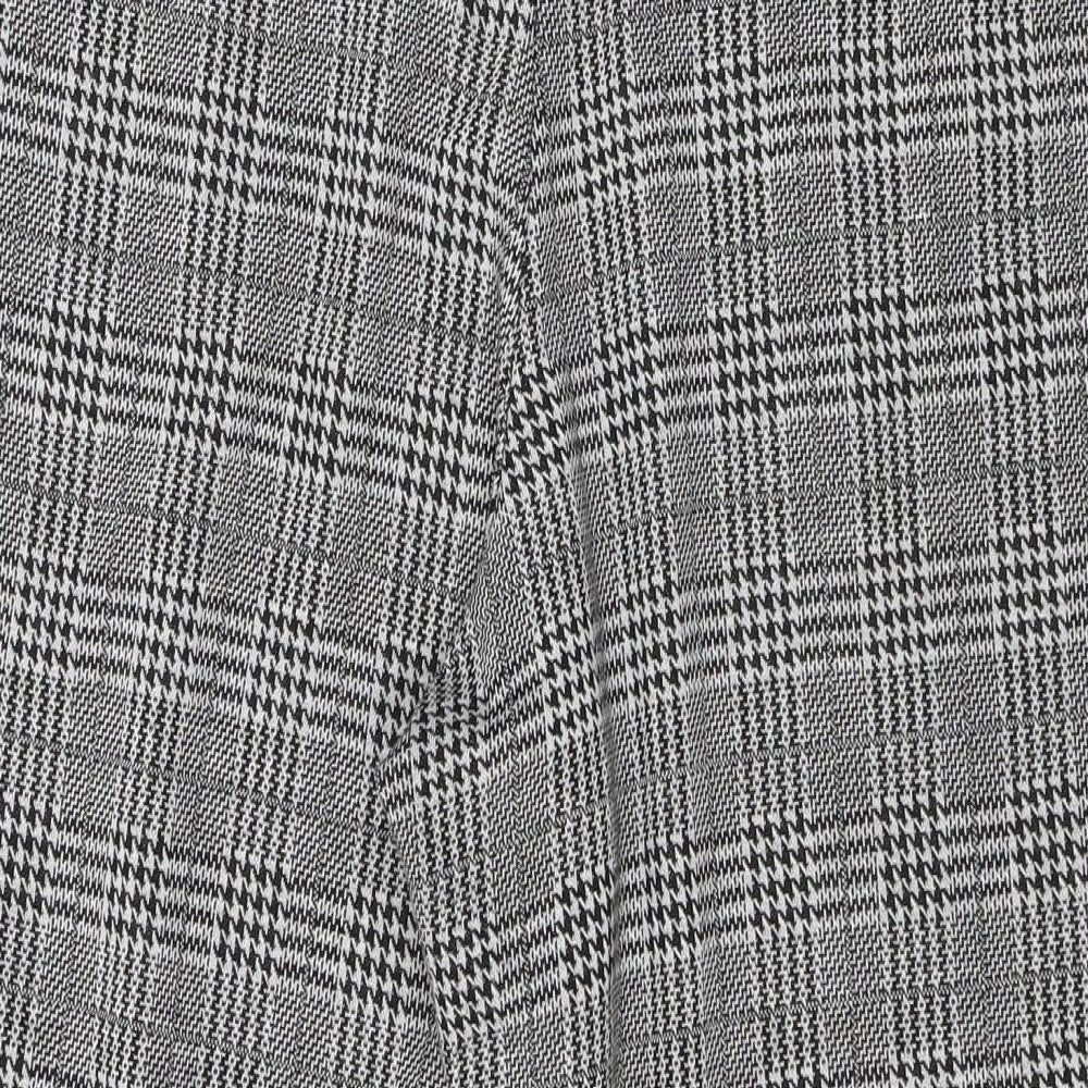 Image Womens Grey Check  Cropped Trousers Size 32 in