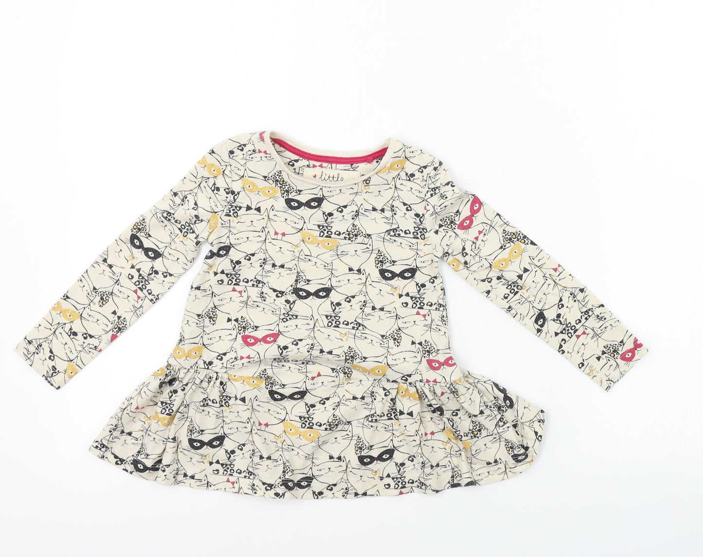 TU Girls Beige Animal Print  Ball Gown  Size 2 Years