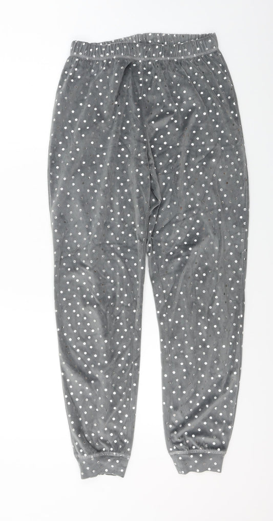 TU Womens Grey Polka Dot  Sweatpants Trousers Size 8 L26 in