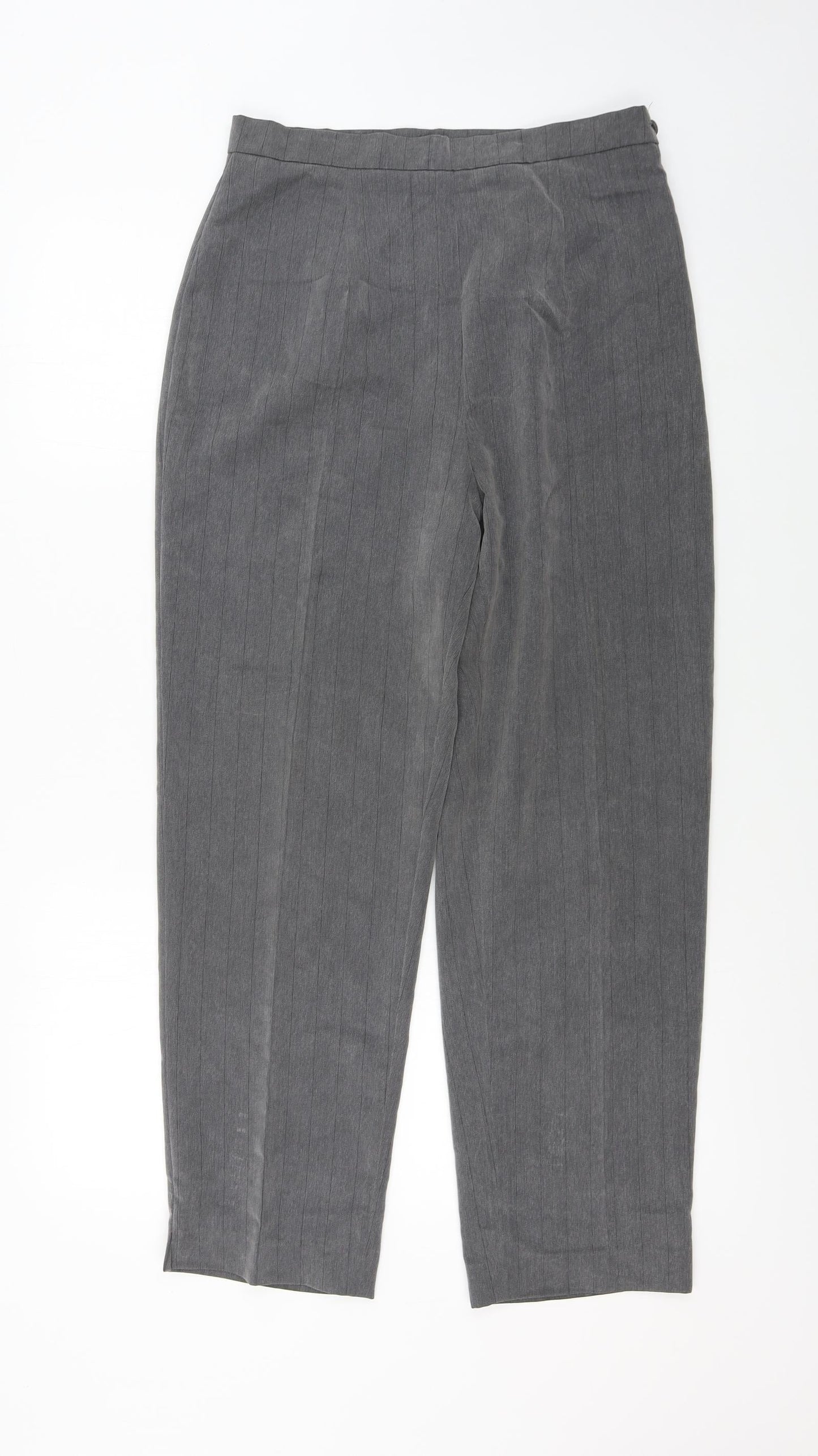 Womens UK Size 12 Preworn Regular Fit  Grey Trousers