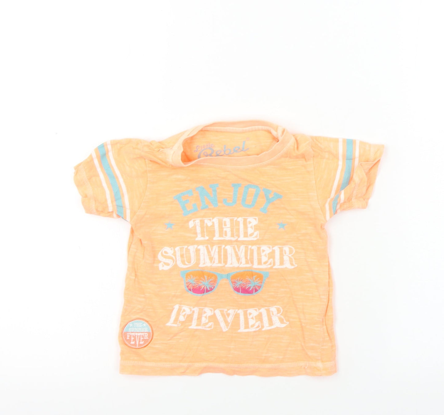 Primark  Boys Orange   Basic T-Shirt Size 2-3 Years