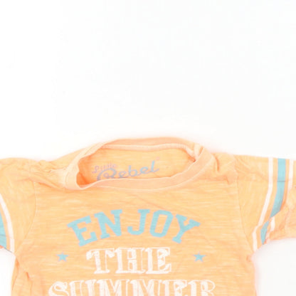 Primark  Boys Orange   Basic T-Shirt Size 2-3 Years