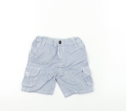 Rebel Boys Blue Striped  Cropped Trousers Size 18-24 Months